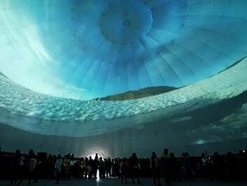 Projection Mapping Geodesic Dome for Event