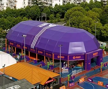 20 x 50 covered basketball court