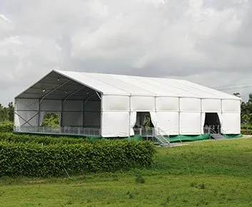White Event Tent for Groundbreaking Ceremony
