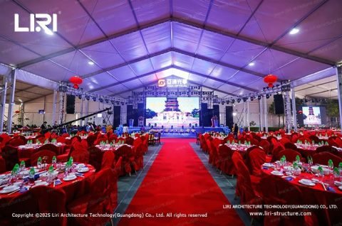 Clear span commercial party tents for business events