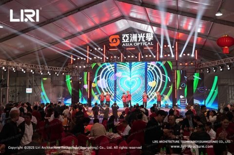 Durable commercial party tents for outdoor conferences