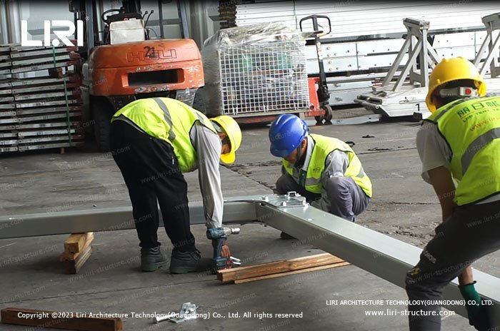 3. Assemble gable support and gable base plate
