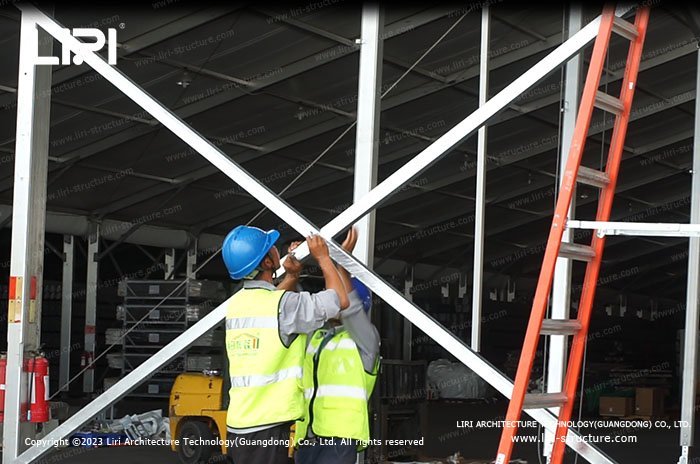 4. Lift frame and install auxiliary accessories (2)