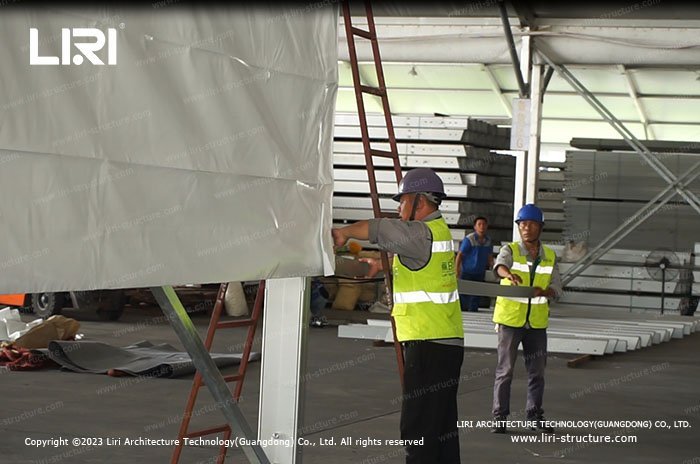 5. Assemble roof cover, gable triangle cover and sidewalls (2)
