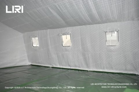 Tent used in a military training base