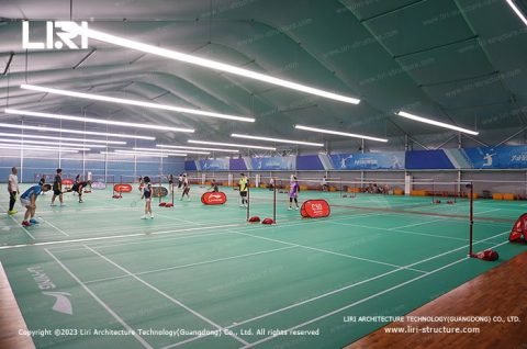 Indoor badminton court construction