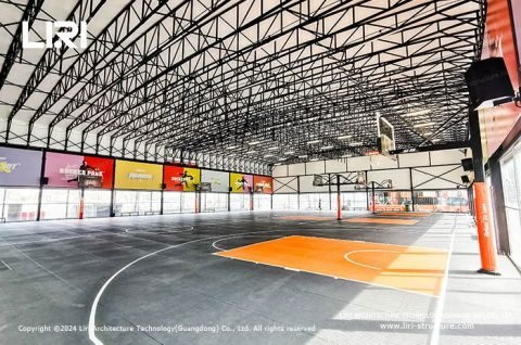 Modular basketball court canopy