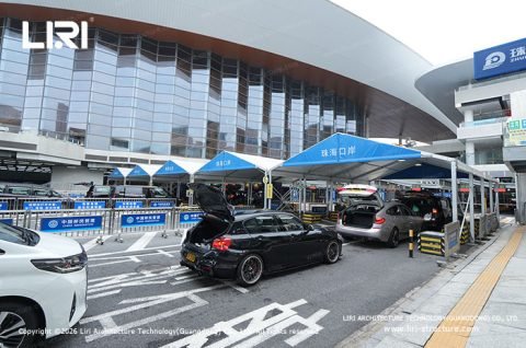Temporary Vehicle Inspection Shelter Aluminum Frame