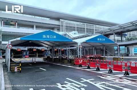 Temporary automotive inspection structures