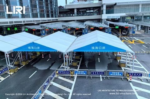 Temporary car check shelters