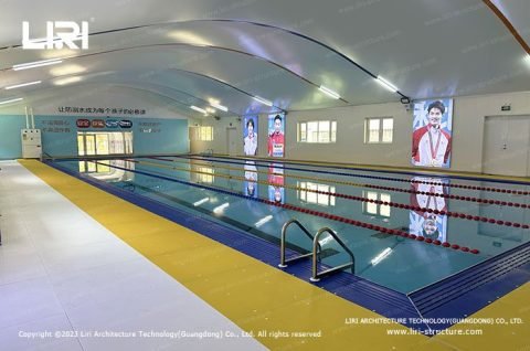 Construction of a covered swimming pool