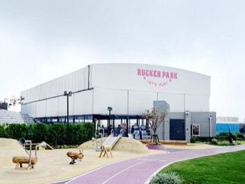 Basketball Court Roof Electric Push pull Shed