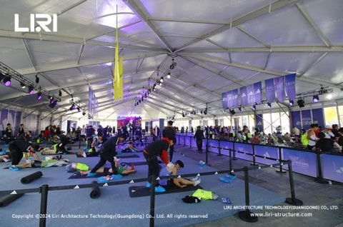 Adidas custom event tent for marathon sponsorship
