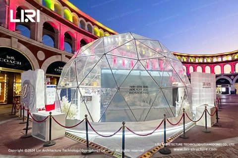 Customized clear igloo tents for stores