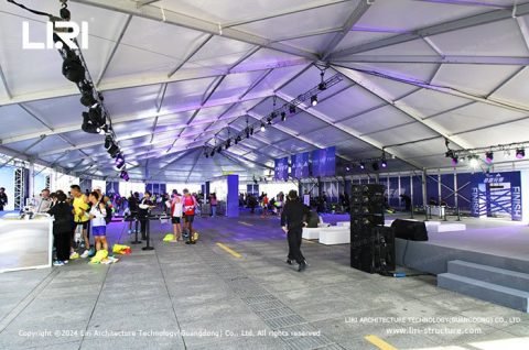 Fully customized Adidas event tent with branding