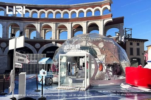 Transparent dome tents for pop up events