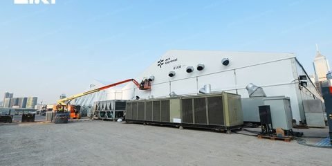 柔軟なモジュール拡張設計を示すカスタムテント