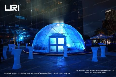 Clear Geodesic Dome Tent for VIP Reception at Macau Event