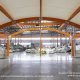 Luxury wood frame marquee with canvas roof