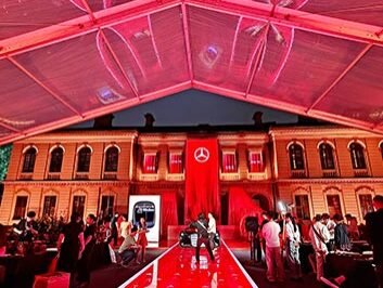 Clear Tent for Concept Car Launch Event