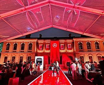 Clear Tent for Concept Car Launch Event