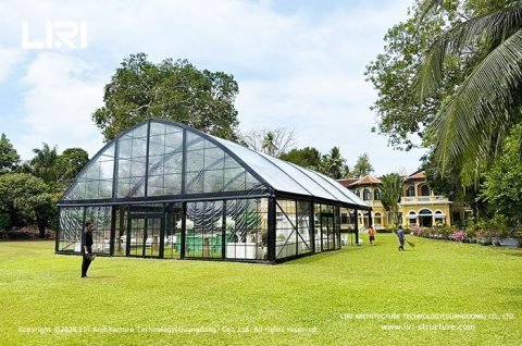garden marquees curved roof structure