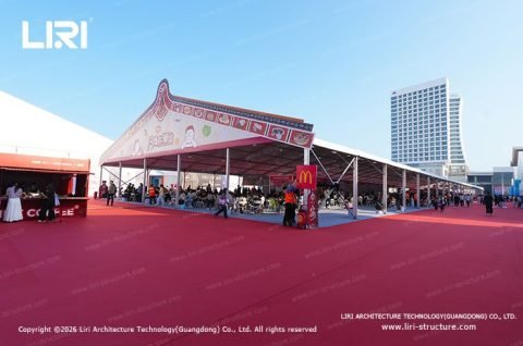 Aluminum Frame Fashion Fair Tent interior exhibition aisle