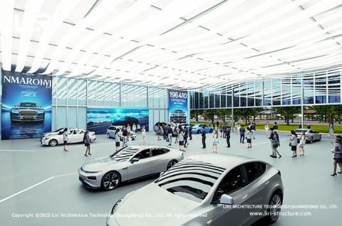 Pyramid Structure for Exhibition Hall commercial exhibition application
