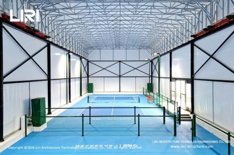 Retractable Roof for Pickleball Courts pickleball venue overview