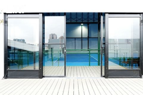 Retractable Roof for Pickleball Courts weather protected court environment