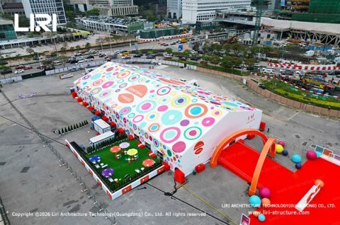 Art Exhibition Tent for Central Yards Edible Art Fair interior layout detail