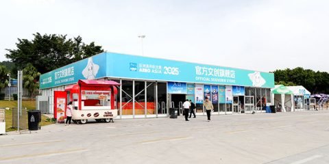Can exhibition tents be customized in color? Aero Asia branded exhibition retail tent structure