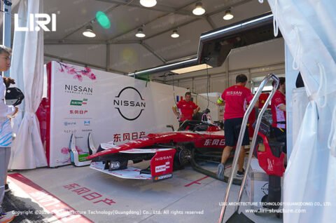 Nissan Formula E team garage interior